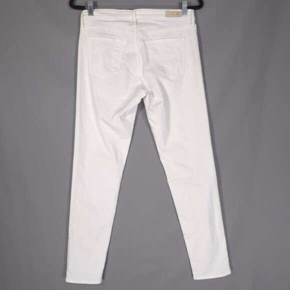 AG ADRIANO GOLDSCHMIED White Jeans Skinny Mid Rise MADE IN USA🇺🇸 Size‎ 29R - Picture 2 of 11